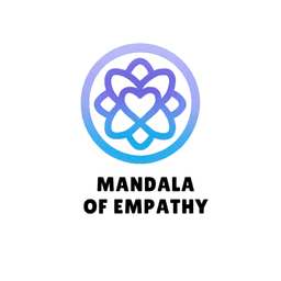 Mandala of Empathy mascot sitting peacefully with folded hands