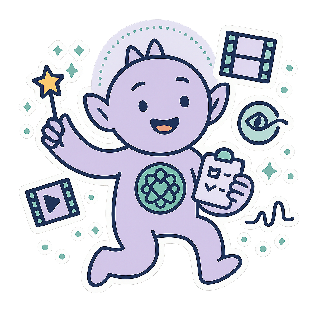 Collect Stories Mascot - Creative mascot with clipboard and star wand for story collection